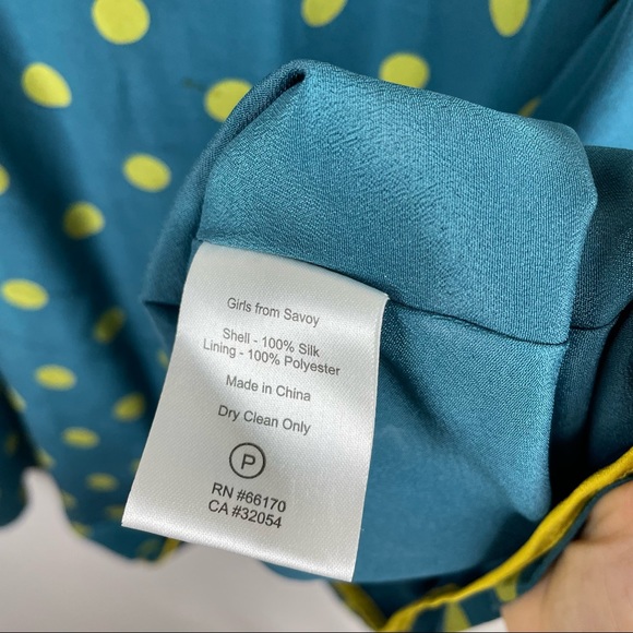 Anthropologie girls from Savoy polka dot silk dress 2 - Picture 12 of 12